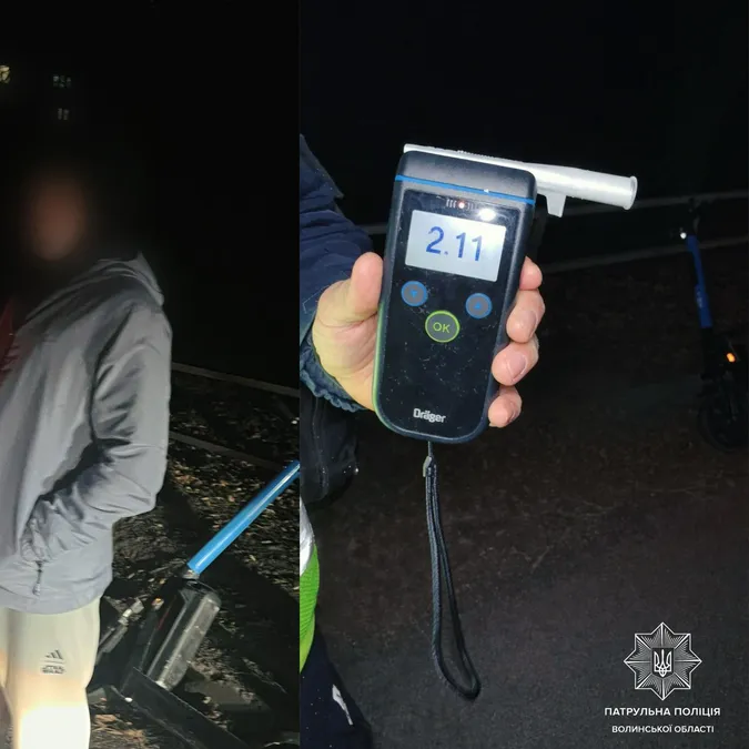 П'яні «їздуни»: у Луцьку затримали двох електросамокатників
