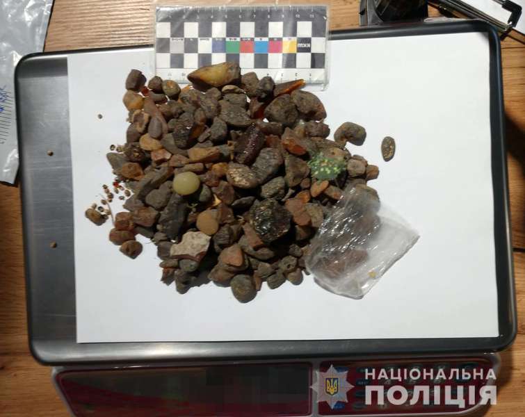 У помешканнях волинян знайшли бурштин, кастет та марихуану (фото)