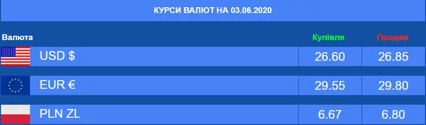 Долар – вниз, а євро – вгору: курс валют у Луцьку на 3 червня