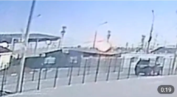 Показали момент «прильоту» по Чонгарському мосту (відео)