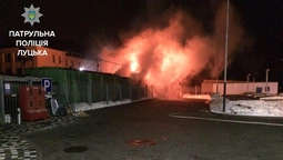 У Луцьку на території заправки "БРСМ" сталася пожежа 