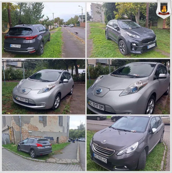 У Луцьку оштрафували трьох водіїв за авто на газоні