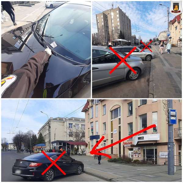 Припаркувався на зупинці: у Луцьку муніципали оштрафували водія (фото)