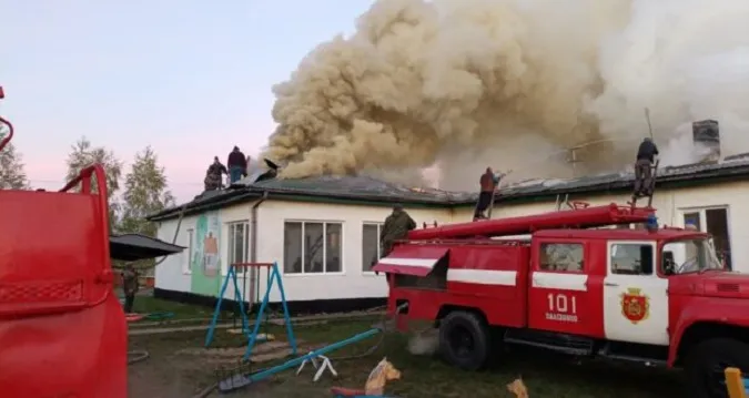 На Рівненщині сталася пожежа у дитсадку (фото)