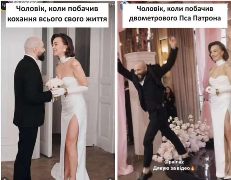 Двометровий пес Патрон і ніжний фотосет: як комік Віктор Розовий святкував весілля
