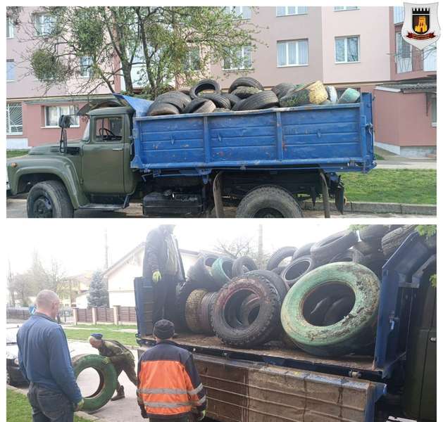 У Луцьку муніципали «видобули з надр» 152 шини за один день (фото)