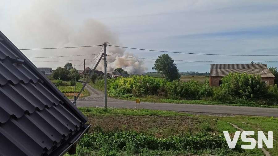 Неподалік від Луцька у полі сталася пожежа (фото)