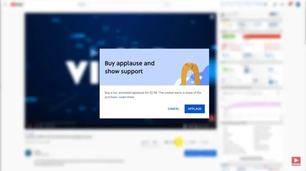 YouTube тестує оплески від глядачів