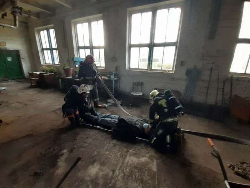 «Вибух у котельні»: волинські рятувальники провели навчання (фото)
