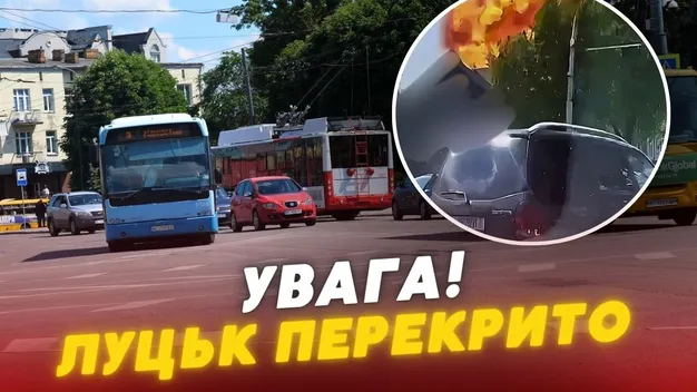 Через обстріл Луцька паралізовано рух громадського транспорту (відео)