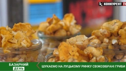 Скільки коштують свіжі гриби у Луцьку на базарі (відео)