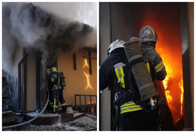 У Луцьку рятувальники ліквідували пожежу в котельні закладу (фото, відео)