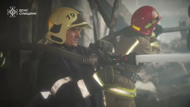 Понад 16 годин приборкували масштабну пожежу на підприємстві в Ромнах (відео)
