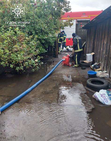 На Ковельщині через дощі затопило під'їзди та двори (фото, відео)