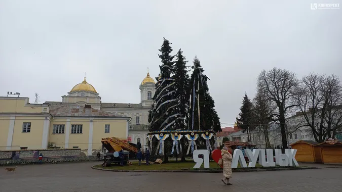 У центрі Луцька «роздягають» святкові ялинки (фото)