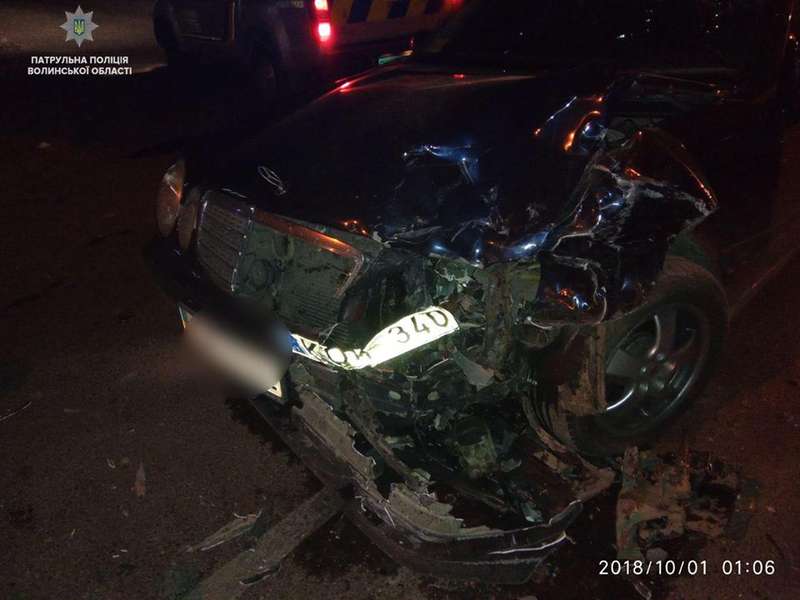 П'яний та зляканий: у Луцьку патрульні наздогнали винуватця аварії (фото)