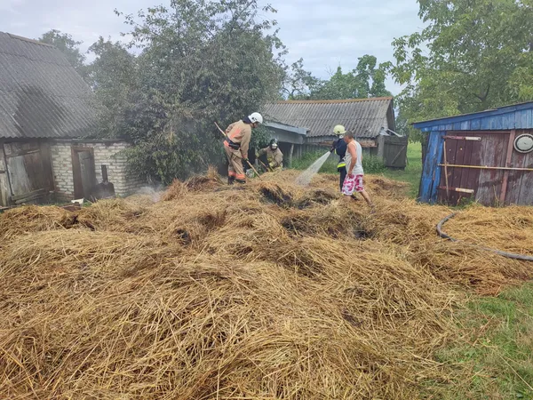 На Любешівщині діти підпалили копицю сіна(фото)