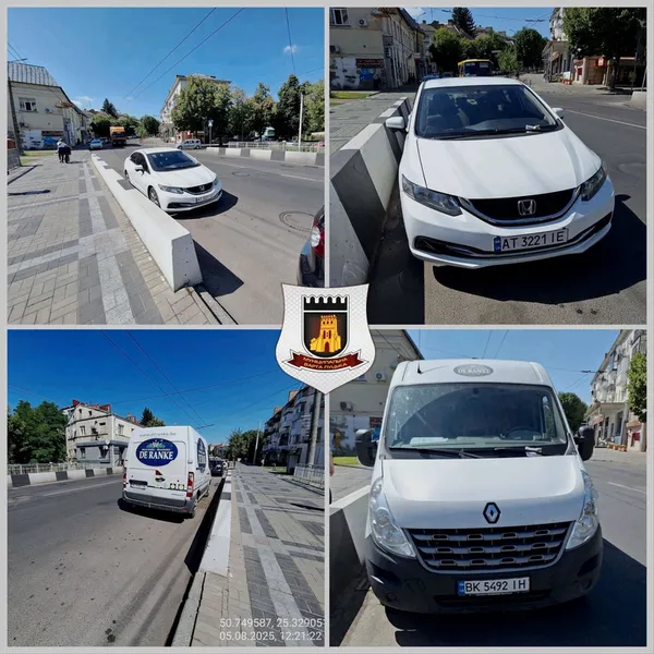 У центрі Луцька двоє автохамів запаркувалися посеред мосту
