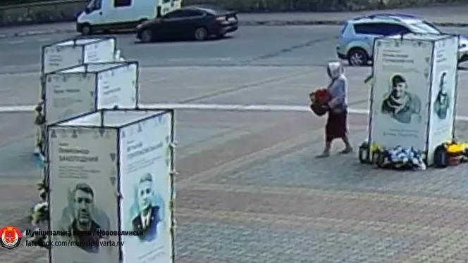 Згрішила, як вийшла з церкви: у Нововолинську знайшли крадійку квітів з Алеї Героїв