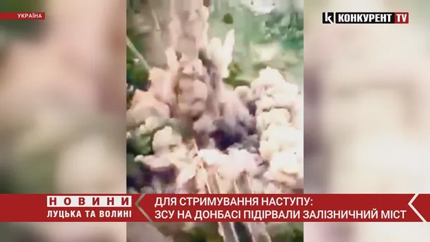 ЗСУ знищили міст на Донбасі, щоб стримати ворожу орду (відео)