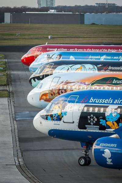 Авіакомпанія Brussels Airlines провела фотосесію своїх спеціальних літаків