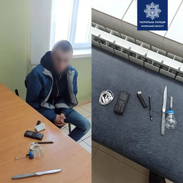 У Ковелі грабіжник спробував втекти на таксі (фото)
