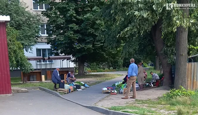 У Луцьку продавці городини ігнорують прилавки і торгують на землі (фото)