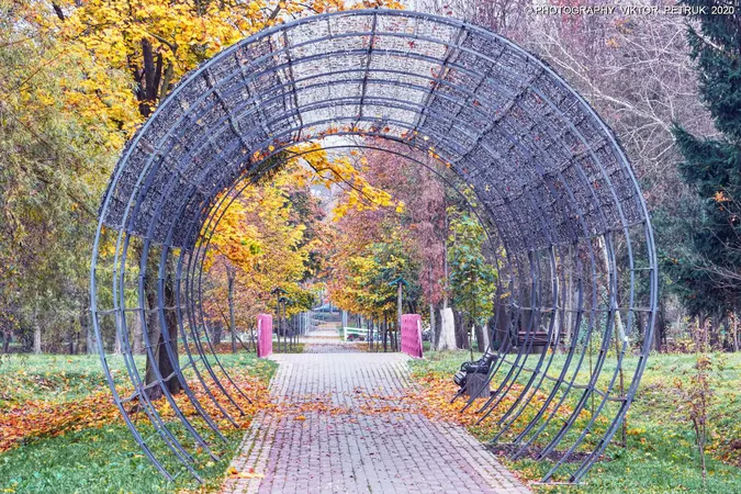 Жовтогаряча осінь у луцькому парку (фото)