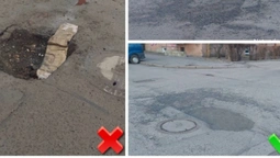 У Луцьку муніципали насварили водоканал за яму на дорозі (фото)