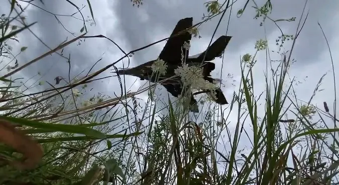 Slow motion: винищувач МіГ-29 заходить на посадку в Луцьку (відео)