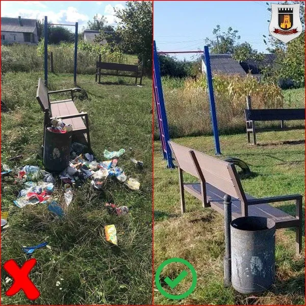 Сміття валялось скрізь: у Луцькому районі спаскудили дитячий майданчик (фото)