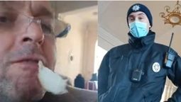 «Пиріжок без маски»: у Чернігові патрульний заборонив чоловіку їсти на вокзалі (відео)