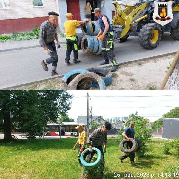 У Луцьку з дворів на Гнідавській вивезли 360 автомобільних шин (фото)