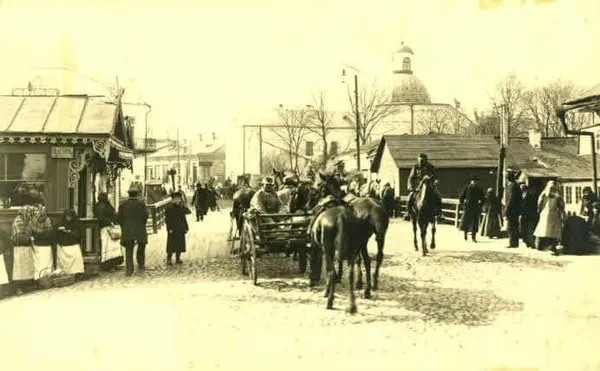 Вигляд на сучасний Братський міст, 1914-1918 рр.