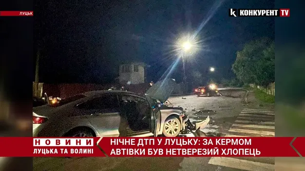 У Луцьку на Потебні – «п'яна» ДТП: водій без «прав» утік (фото, відео)