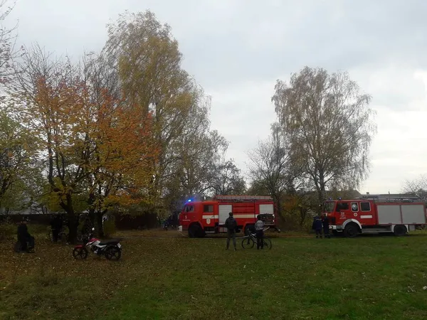 У селищі на Волині горіла господарська будівля (фото, відео)
