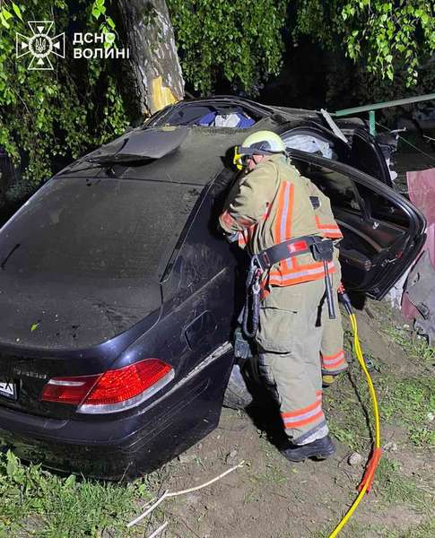На Горохівщині BMW врізався в дерево – водій та пасажир загинули (фото, оновлено)