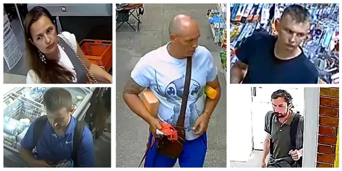 Крадіжки з магазинів у Луцьку: встановлюють особи п'яти зловмисників (фото)