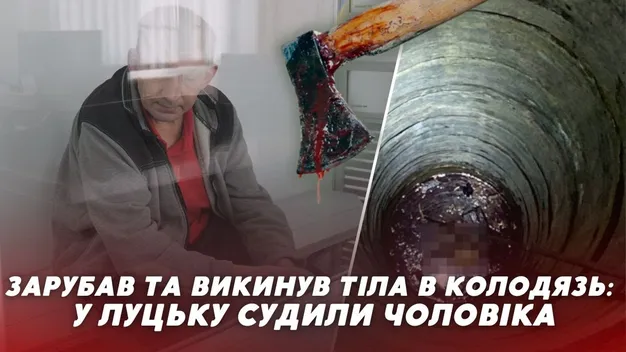 Зарубав сокирою та викинув тіла в колодязь: у Луцьку за вбивство двох людей судили чоловіка (відео)