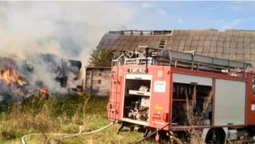 Пожежа на Волині: згоріло 60 тонн соломи в тюках (фото)