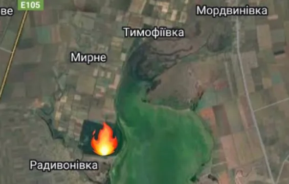 Біля Мелітополя згоріла військова база росіян