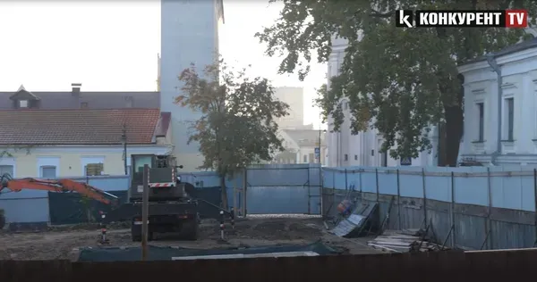 Ділянка на Кафедральній, 13, де залили бетоном історичні підземелля