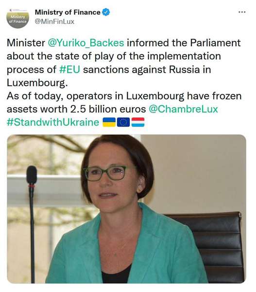Люксембург заморозив 2,5 мільярди доларів російських активів