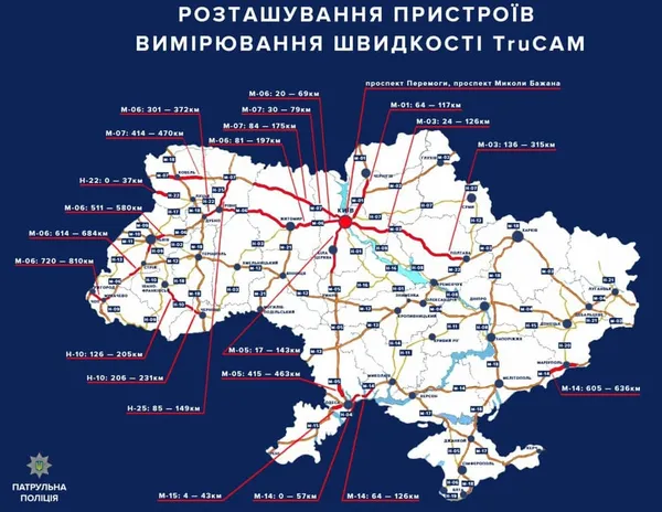 Від сьогодні водіїв штрафуватимуть за перевищення швидкості