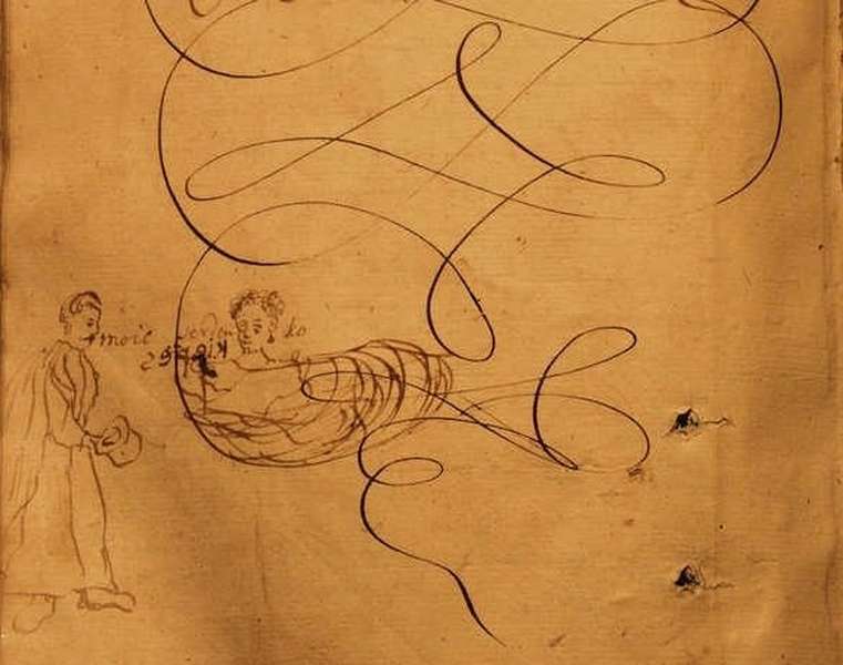 Побачення луцьких міщан ХVI століття. Аматорський малюнок із актової книги, 1662 рік