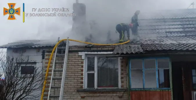 На Ковельщині горів житловий будинок (фото)