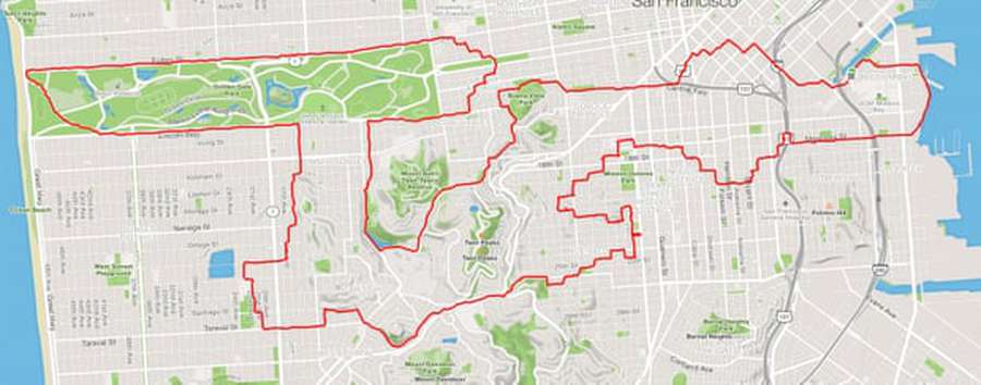 Бігаючий художник: американець створює малюнки на карті маршрутами своїх пробіжок