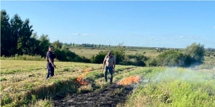 Рятувальники оштрафували пенсіонера, який підпалив поле під Луцьком (фото)