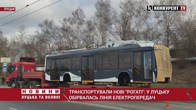 У Луцьку через нові тролейбуси обірвалася лінія електропередач (фото, відео, оновлено)