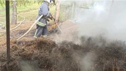 Пожежа в Луцькому районі: згоріло пів тонни сіна (фото, відео)